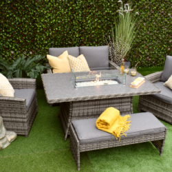 Monaco Five Piece Sofa Fire Pit Suite eurogardenandhome