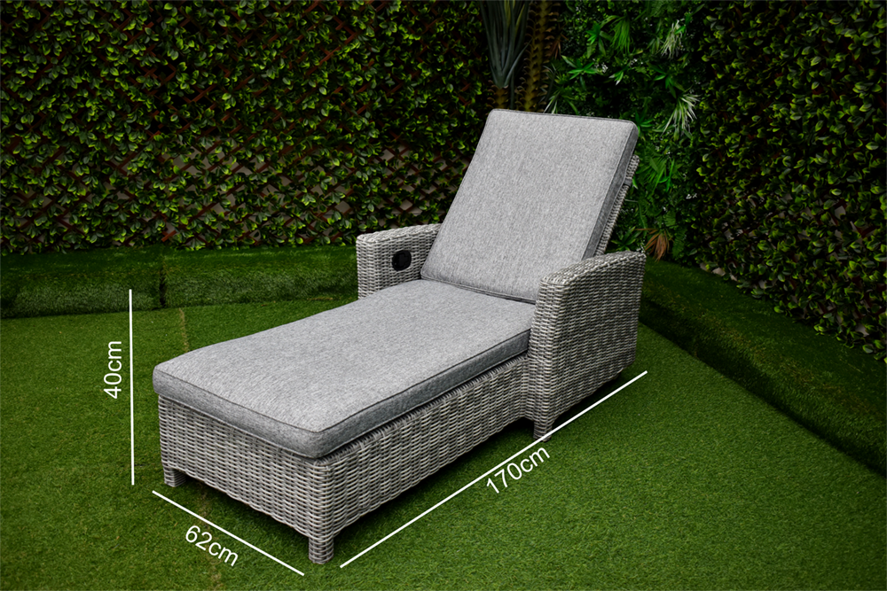 Tuscany Sun Lounger Grey