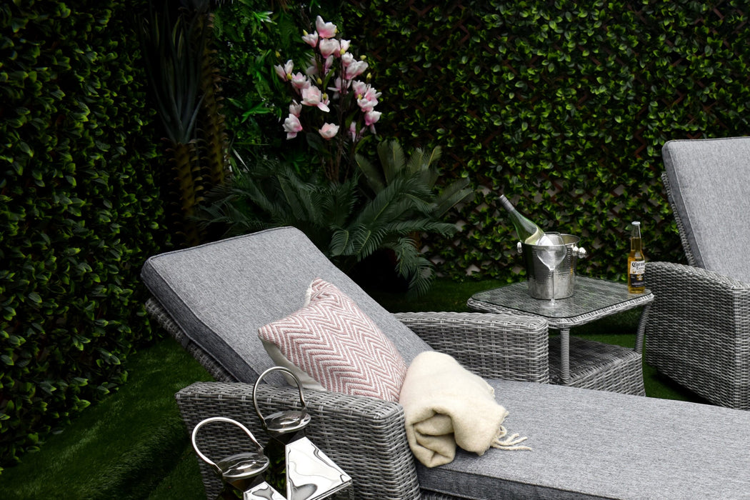 Tuscany Sun Lounger Set Grey