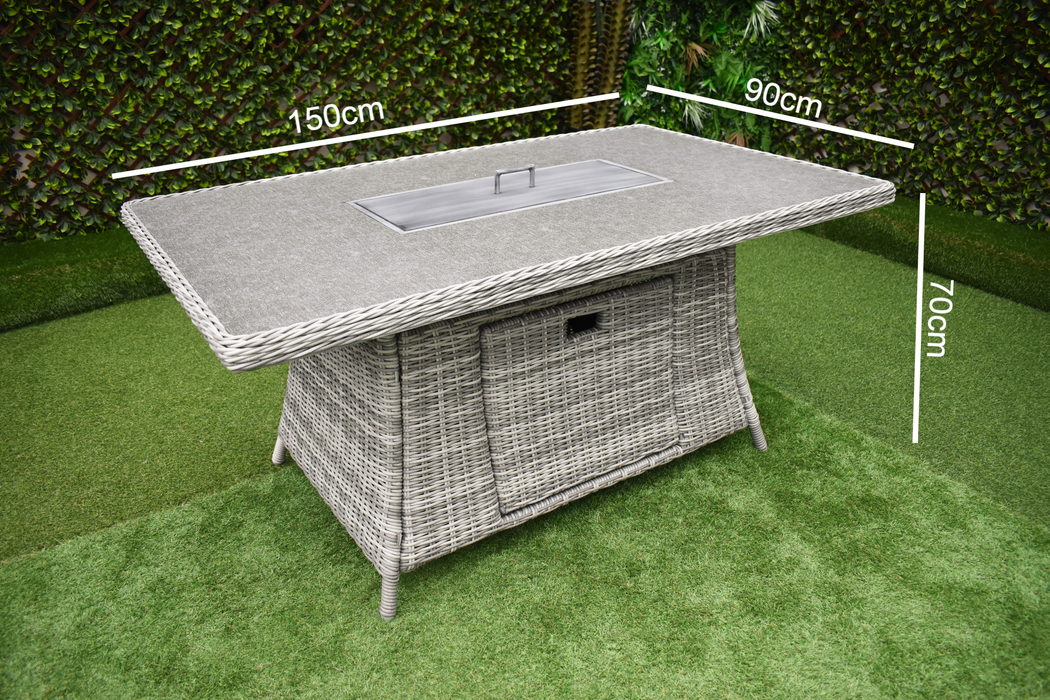 Tuscany Five Piece Fire Pit Speckled Grey