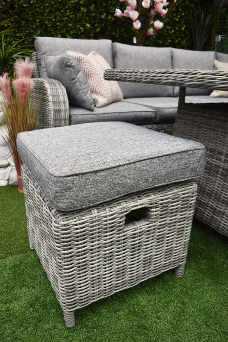 Tuscany L-Corner Fire Pit Speckled Grey